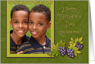 Happy Mother’s Day Grandma Purple Grapes Photo Card