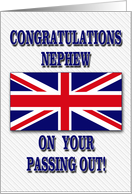 Congratulations Nephew, Passing Out, United Kingdom Flag, Union Jack card