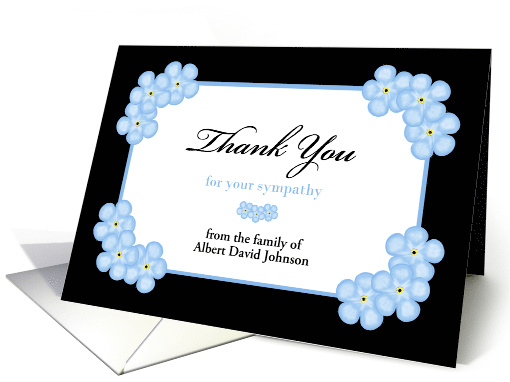 Sympathy Thank You Forget Me Not Flowers card (1075112)