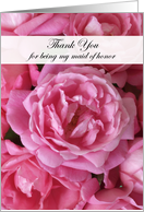 Thank you for being my maid of honor (Roses) card