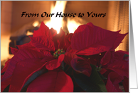 From Our House to Yours (Poinsettia) card