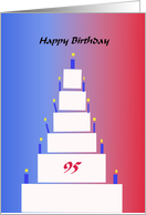 95th Birthday Cake card