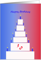 30th Birthday Cake card