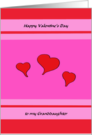 Granddaughter Valentine -- Hearts card