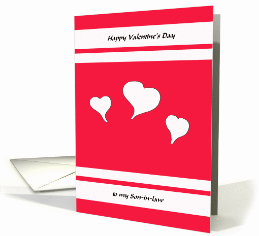 A Valentine for my Son-in-law card (142600)