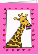 Giraffe Valentine -- Love Giraffe card