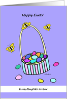 Easter Basket & Butterflies to my Daughter-in-law card