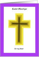 Easter Blessing Cross - Sister card