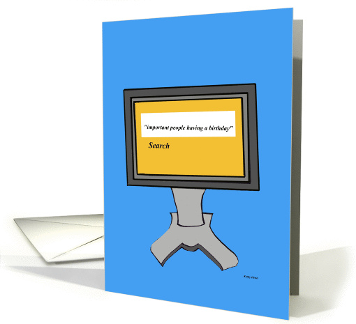 Computer Birthday-- Creative Card Bytes card (166909)