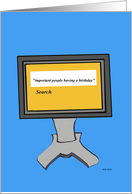 Computer Birthday-- Creative Card Bytes card