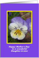 Mother’s Day Pansy -- Daughter in Law card