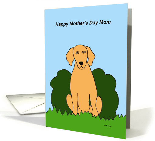 Mothers day Card from the Dog (Golden) card (177098)