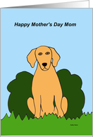 Mothers day Card from the Dog (Golden) card