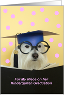 Kindergarten Graduate Dog -- Niece card