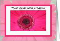 Hostess Thank You card -- Beauty and Elegance card