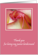 Junior Bridesmaid Thank You Card -- Rose Elegance card