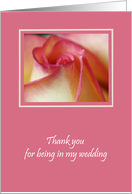 Bridal Party Thank You Card -- Rose Elegance card