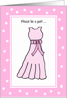 Matron of Honor Card -- Sweet Dreams in Pink card