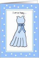 Bridesmaid Thank You -- Sweet Dreams in Blue card