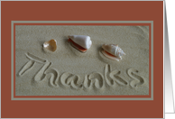 Maid of Honor Thank You Card -- Coral Beach Theme card