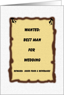 Best Man Card -- Wanted Poster card
