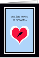 Bird Sympathy Card -- Imprints on the Heart card