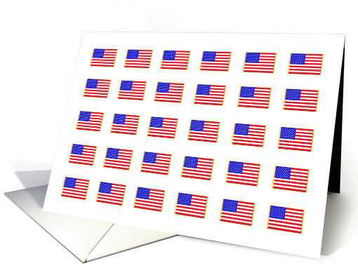 Labor Day Cards -- American Flag Card on White The American Dream card