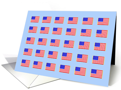 Labor Day Cards -- American Flag Card on Blue The American Dream card