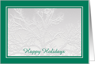 Business Christmas Cards -- Happy Holidays Silver Elegance Tree Design card