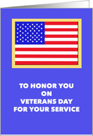 Veterans Day Cards -- American Flag card