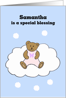 Samantha Baby Girl Congratulations card