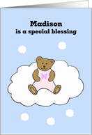 Madison Baby Girl Congratulations card