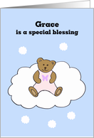 Grace Baby Girl Congratulations card