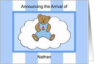Nathan Boy Announcement card