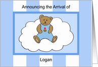 Logan Boy Announcement card