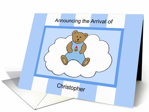 Christopher Boy Announcement card (306193)