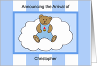 Christopher Boy Announcement card