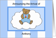 Anthony Boy Announcement card