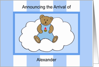 Alexander Boy Announcement card