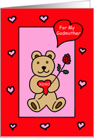 Valentine For Godmother -- Teddy Bear Valentine card