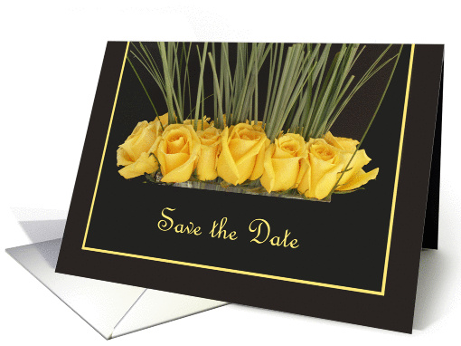 Yellow Roses Save the Date card (372782)