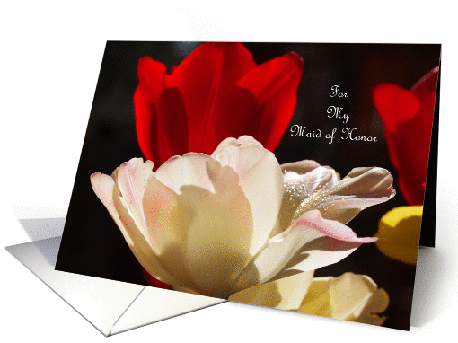 Tulips Maid of Honor Thank You card (374599)