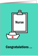 Nursing Graduation Card -- Congratulations Nurse card