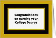 College Degree -- College Graduation Card