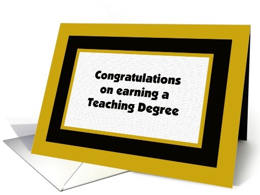 Teaching Degree Graduation card (405536)