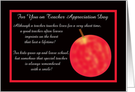Teacher Appreciation Day Card -- Teacher Appreciation Poem card