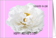 Daughter in law Mothers Day Card -- Gorgeous White Peony card