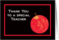 Teacher Appreciation Card -- An Apple for Teacher card