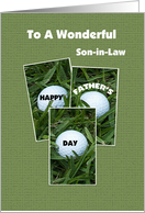 Son-in-Law Happy Father’s Day -- Golf Balls card