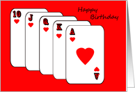 Poker Birthday Card -- Royal Flush card